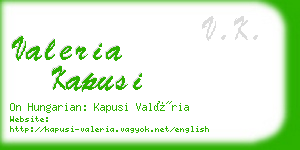 valeria kapusi business card